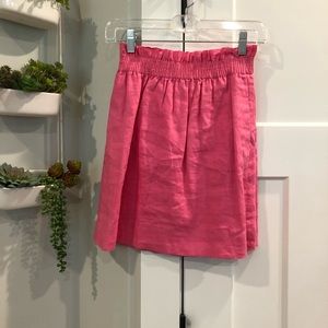 Hot Pink Linen J. Crew Skirt